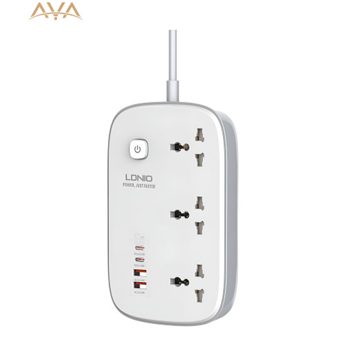 چندراهی برق LDNIO SC3416 با شارژ سریع 65 وات GaN